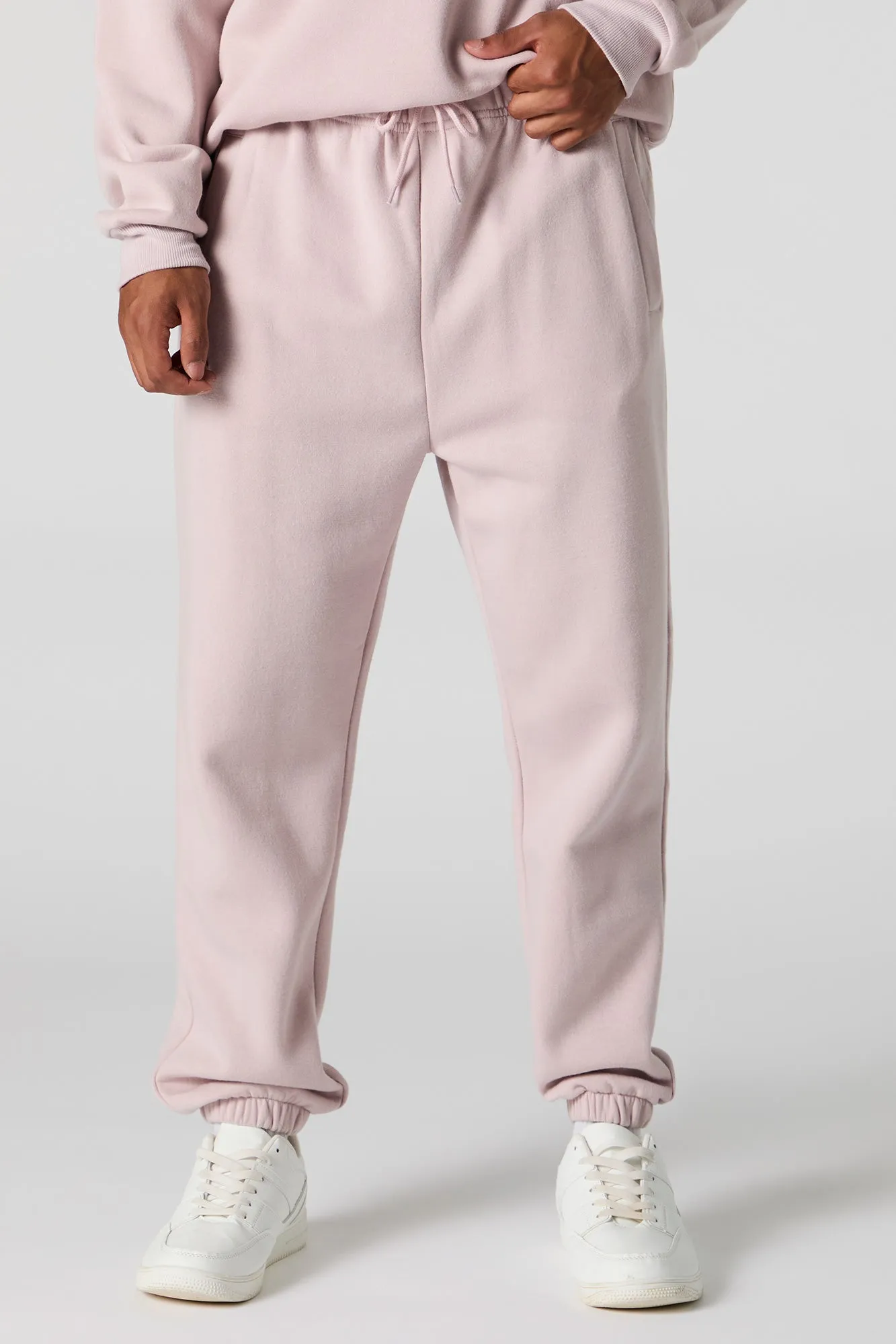 Solid Fleece Drawstring Jogger