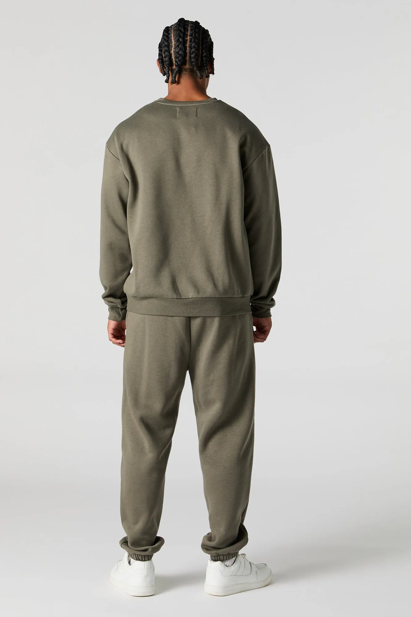 Solid Fleece Drawstring Jogger