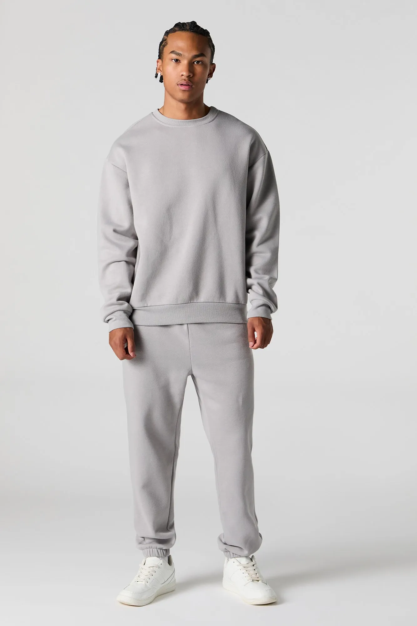 Solid Fleece Drawstring Jogger
