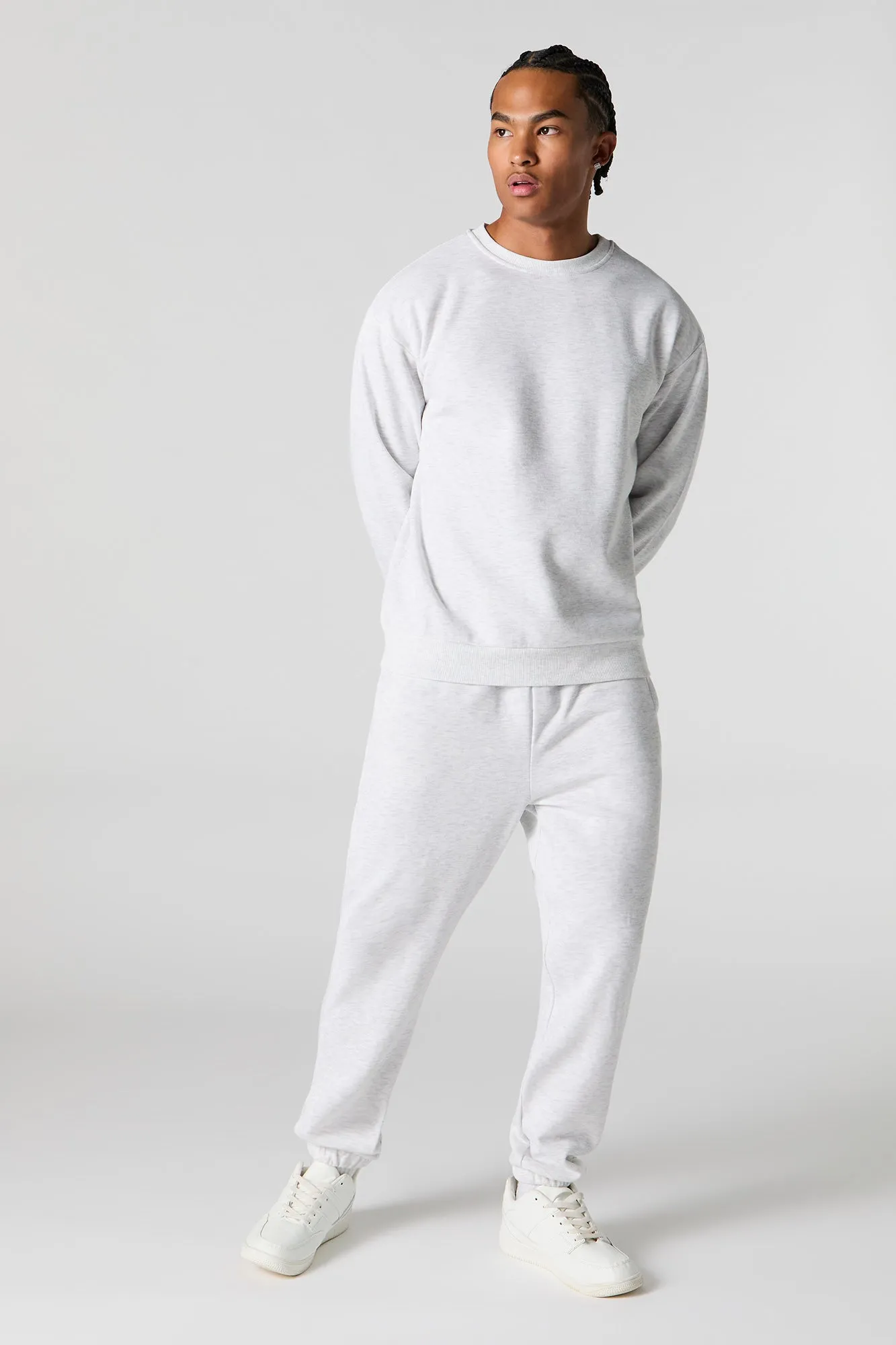 Solid Fleece Drawstring Jogger