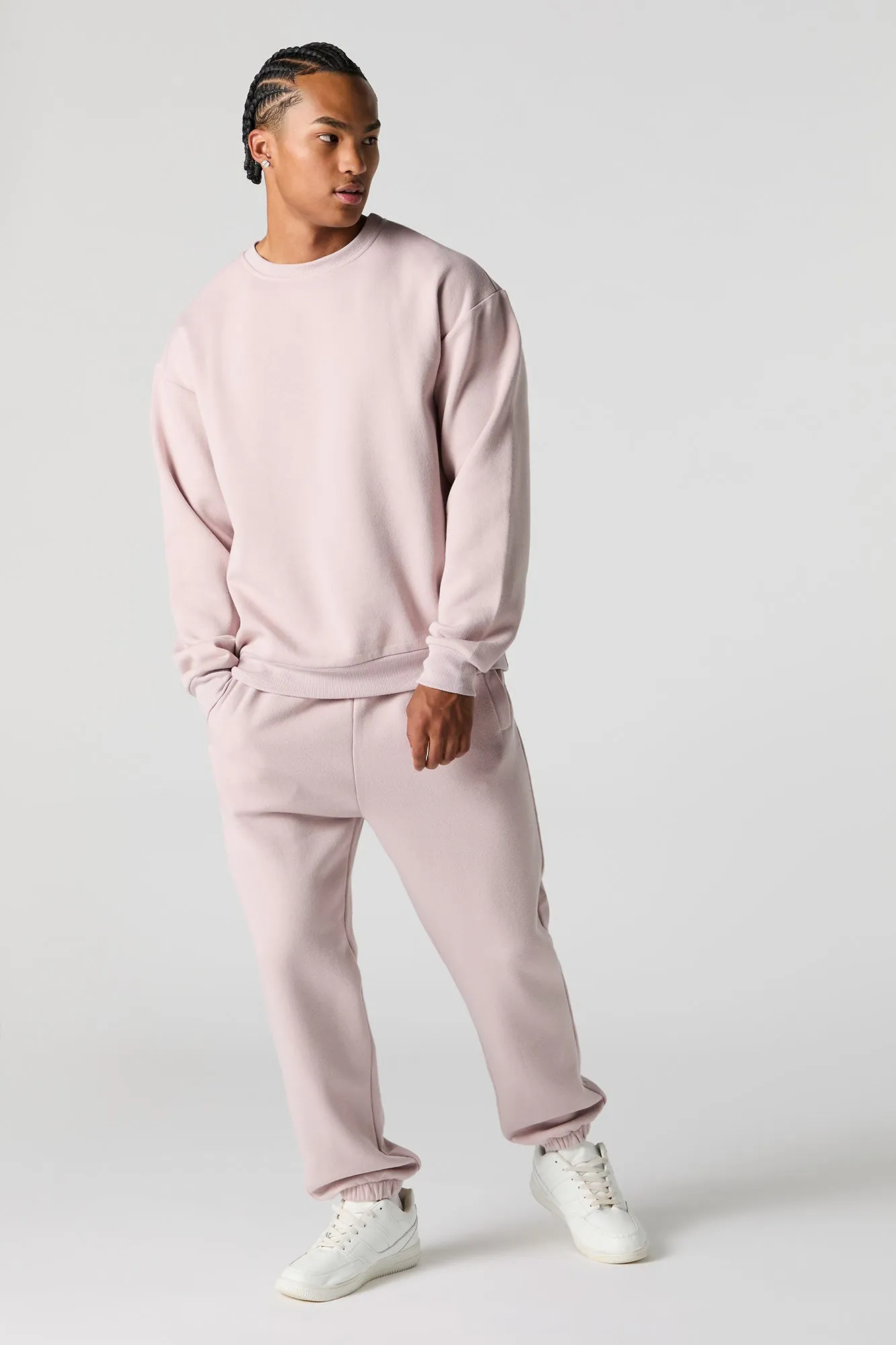 Solid Fleece Drawstring Jogger