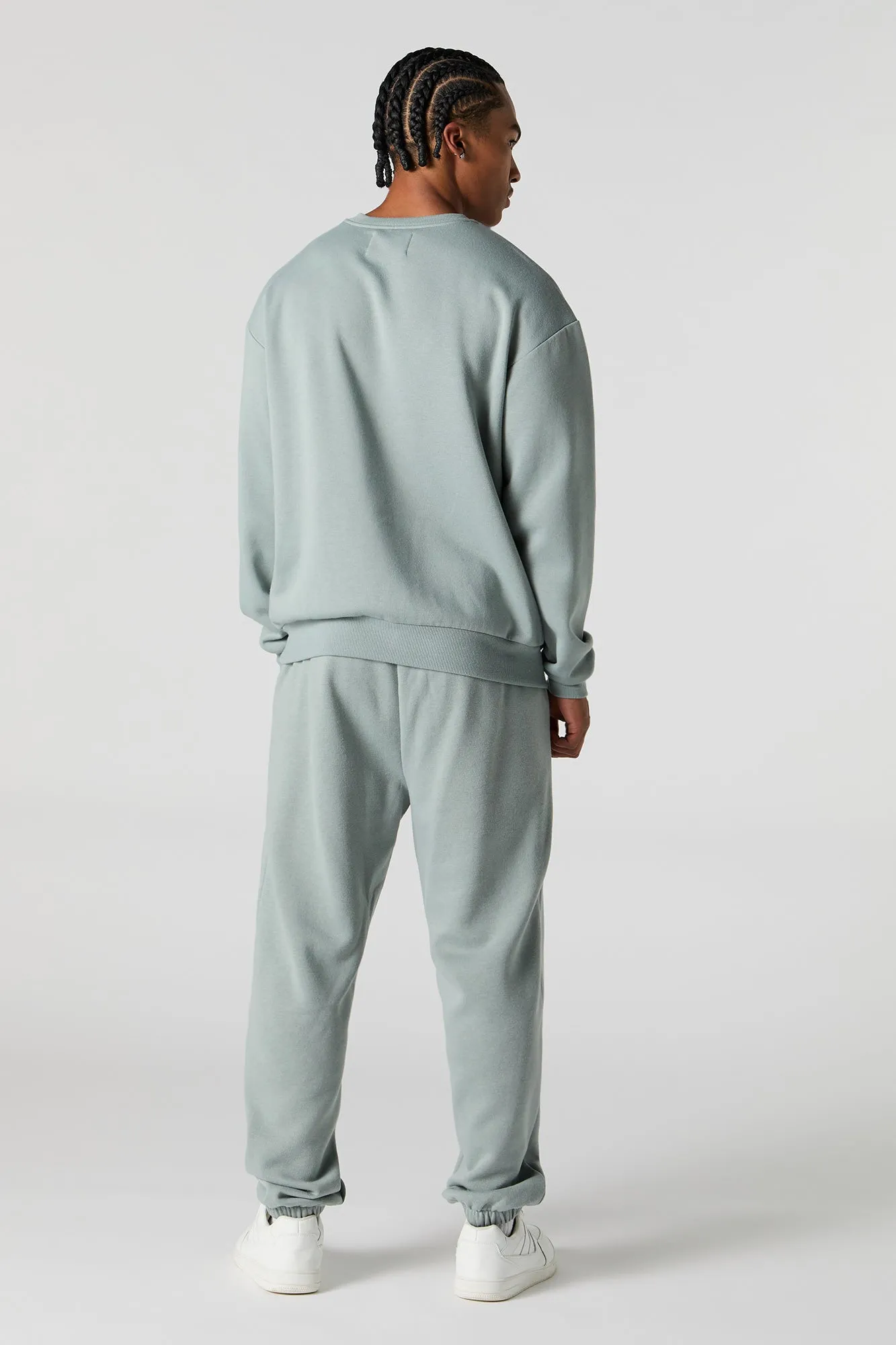 Solid Fleece Drawstring Jogger