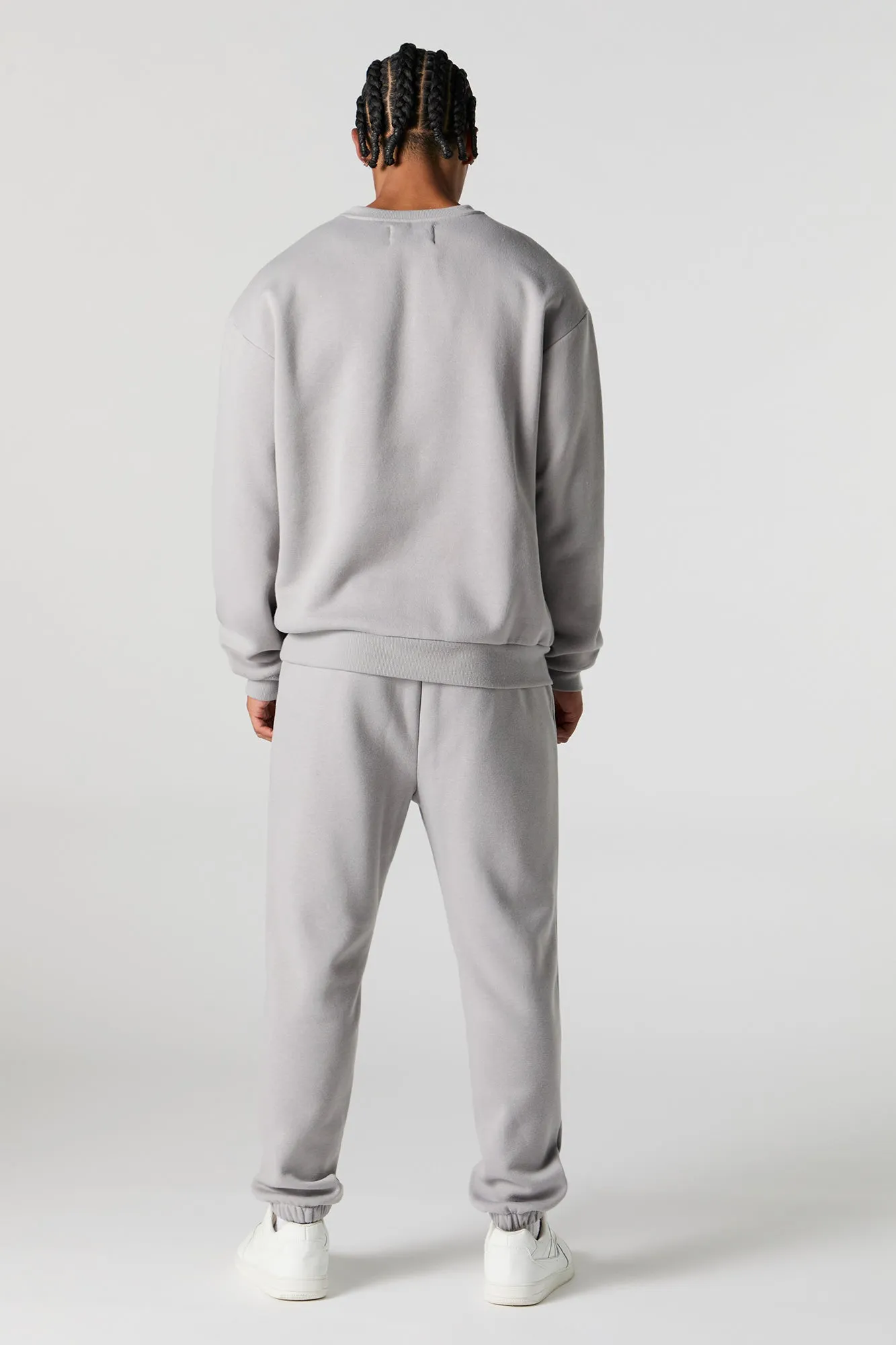 Solid Fleece Drawstring Jogger
