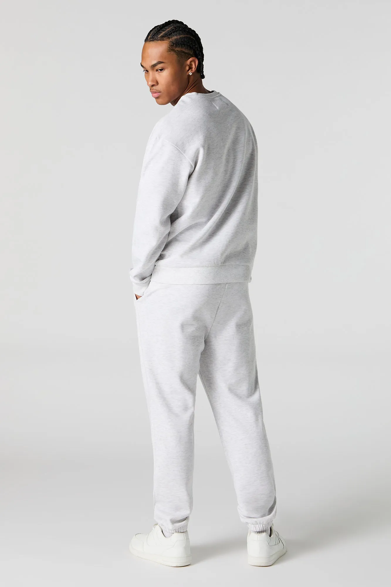 Solid Fleece Drawstring Jogger