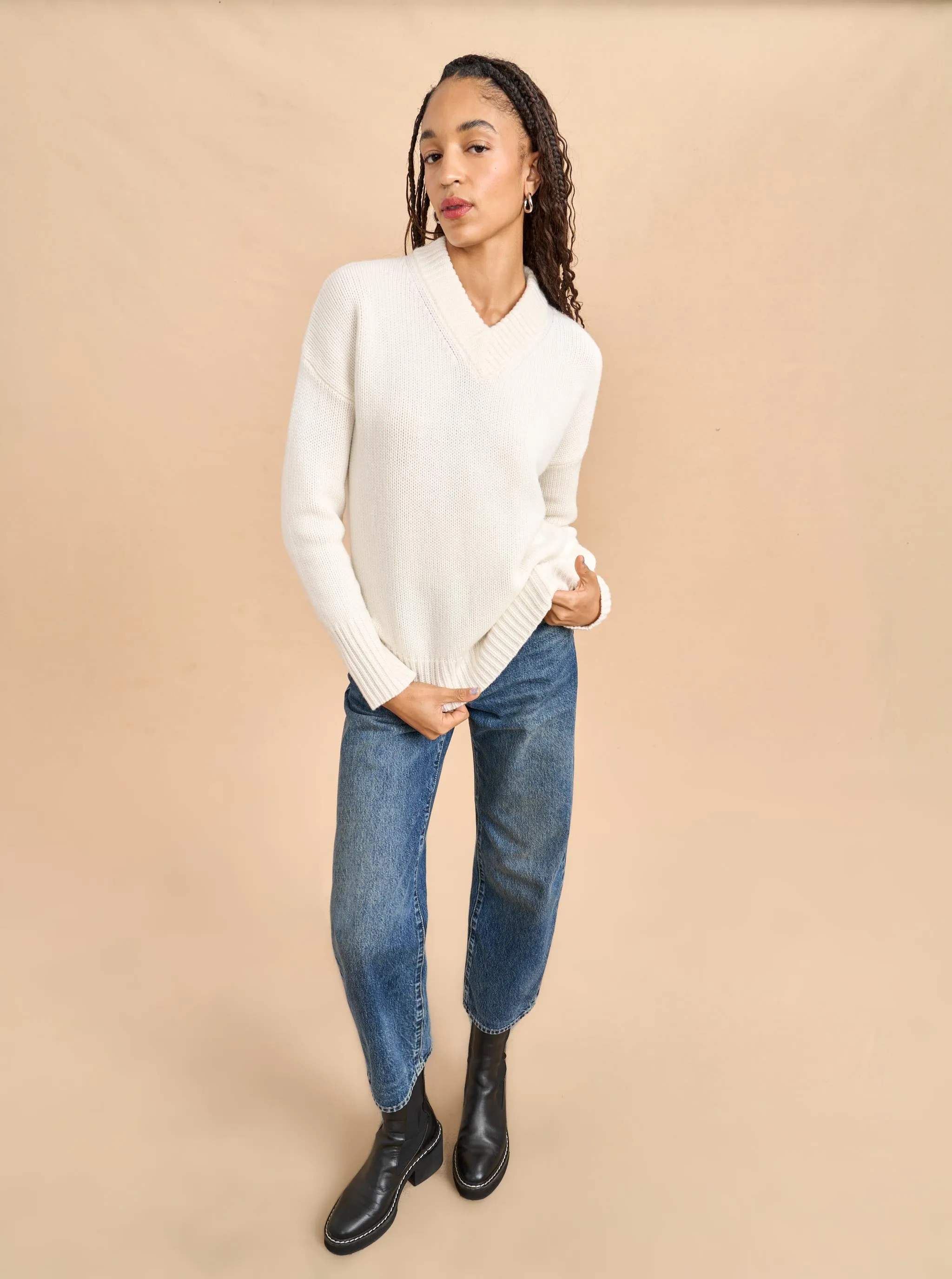 Solid Marin V Neck