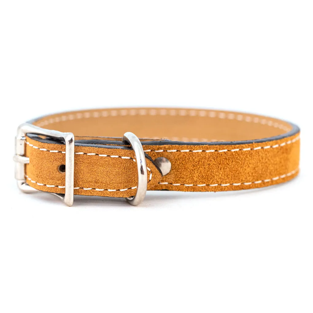 suede collar - tan