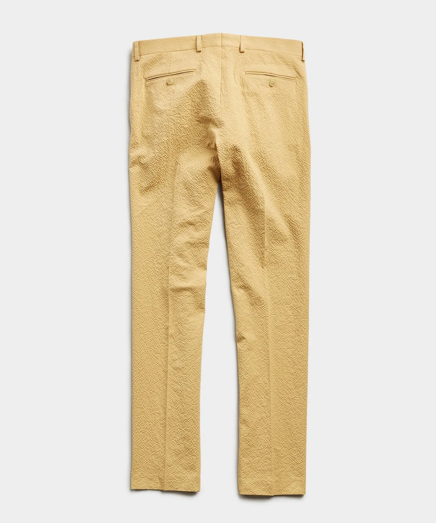 Sutton Seersucker Suit Trouser in Mustard