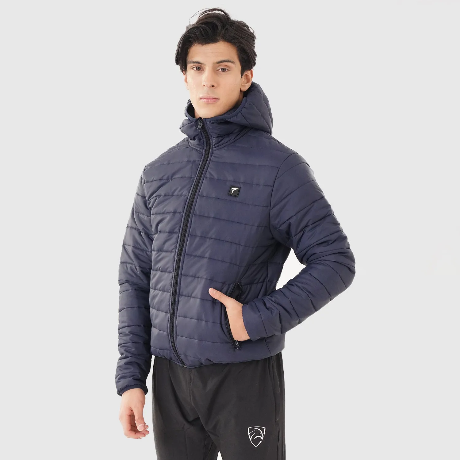 Tf-Premium Navy Full  Puffer HoodieJacket