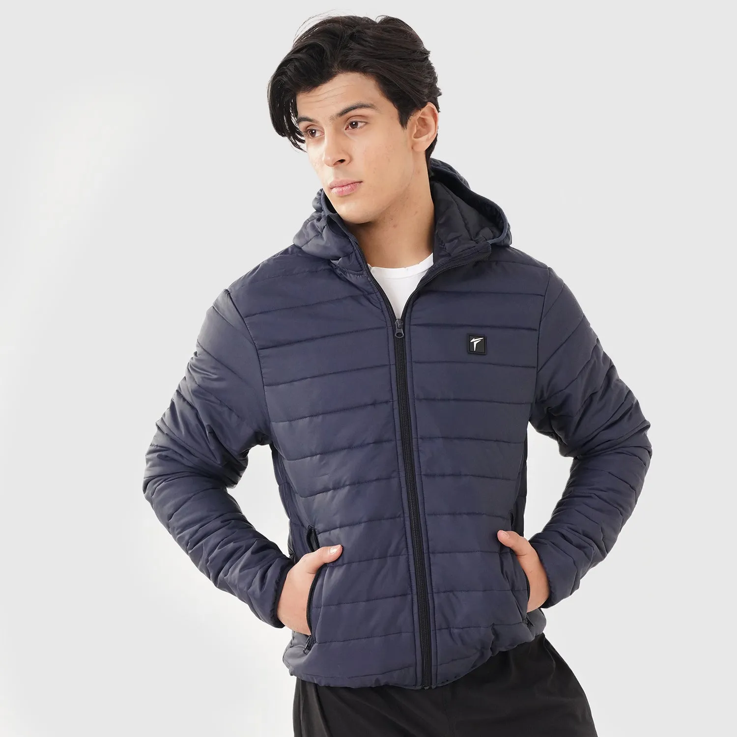 Tf-Premium Navy Full  Puffer HoodieJacket