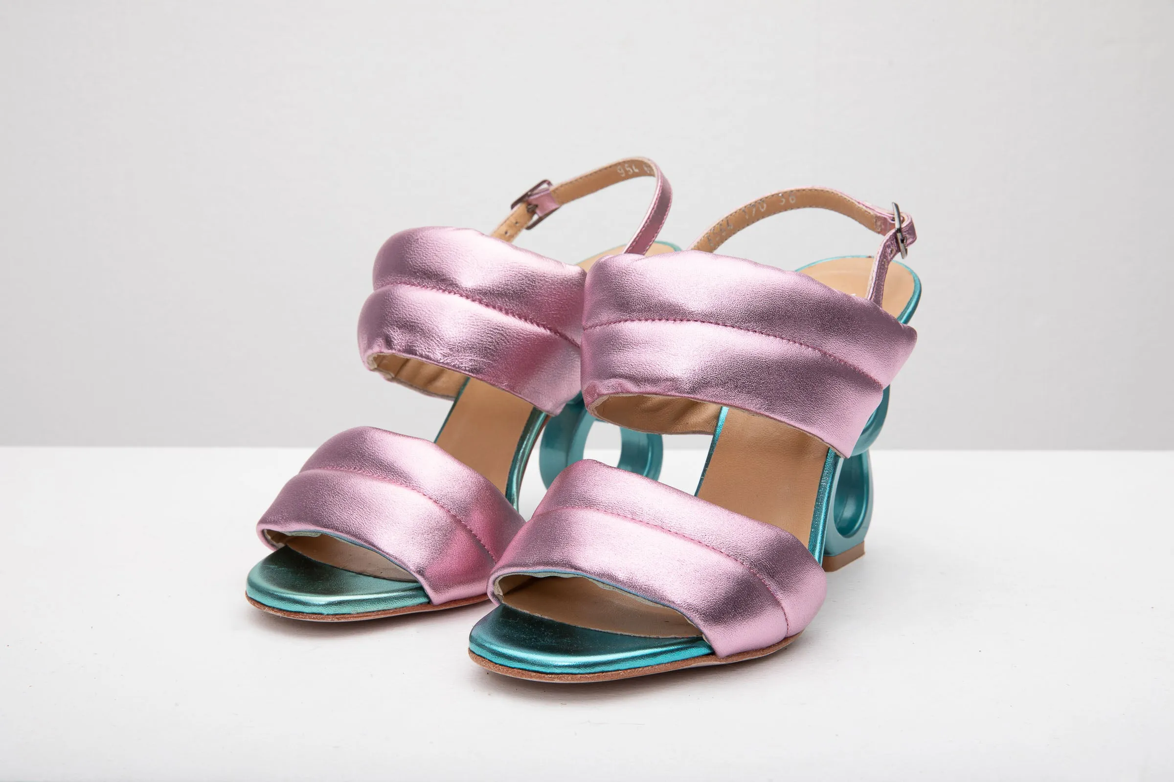 The Zambra Lilac Puffer Leather Women Sandal
