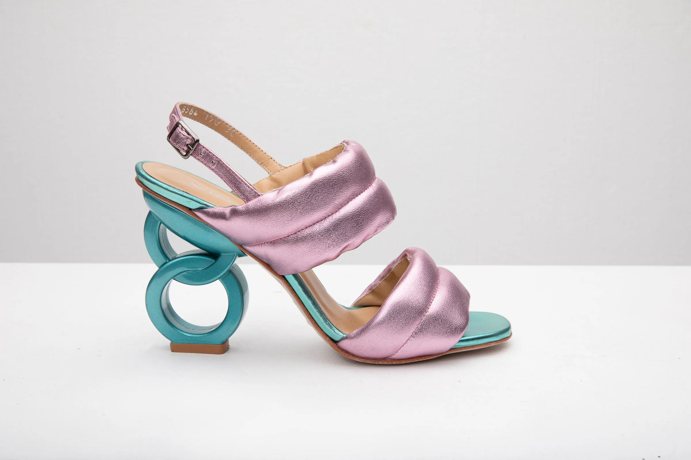 The Zambra Lilac Puffer Leather Women Sandal
