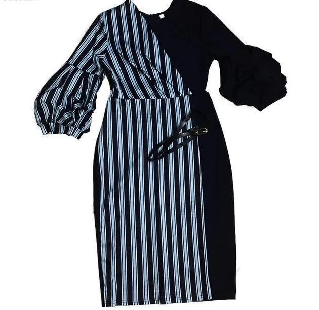 Women Dress-Plus Size Striped Dresses