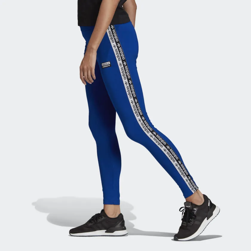 Womens Adidas Originals Tape Tights Leggings (Collegiate Royal)