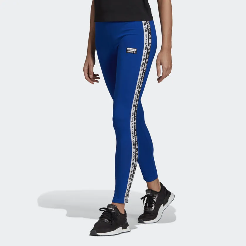 Womens Adidas Originals Tape Tights Leggings (Collegiate Royal)