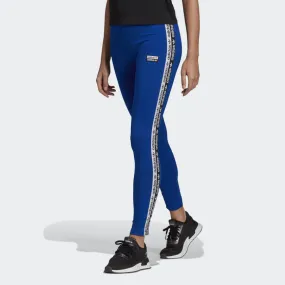 Womens Adidas Originals Tape Tights Leggings (Collegiate Royal)