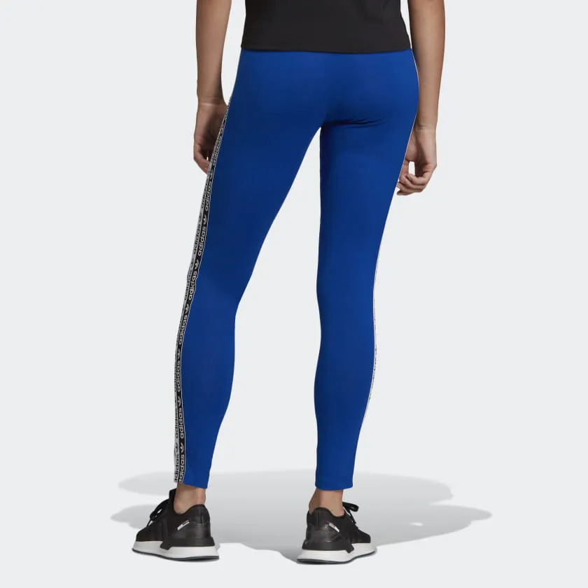 Womens Adidas Originals Tape Tights Leggings (Collegiate Royal)