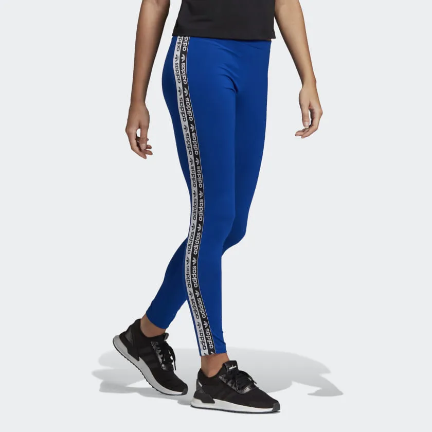 Womens Adidas Originals Tape Tights Leggings (Collegiate Royal)