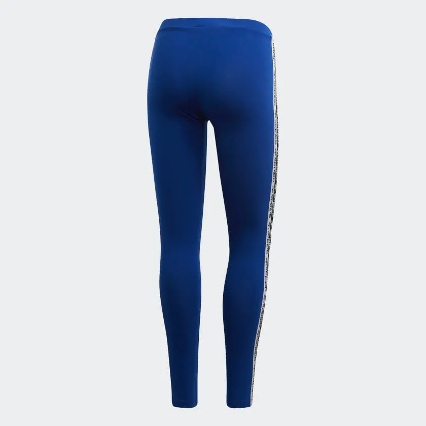 Womens Adidas Originals Tape Tights Leggings (Collegiate Royal)